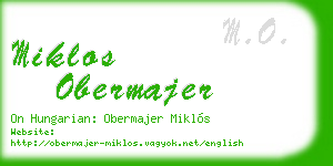 miklos obermajer business card